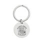 Aloha Brew metal keychain with engraved logo front view
