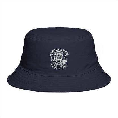 Navy cotton bucket hat with logo