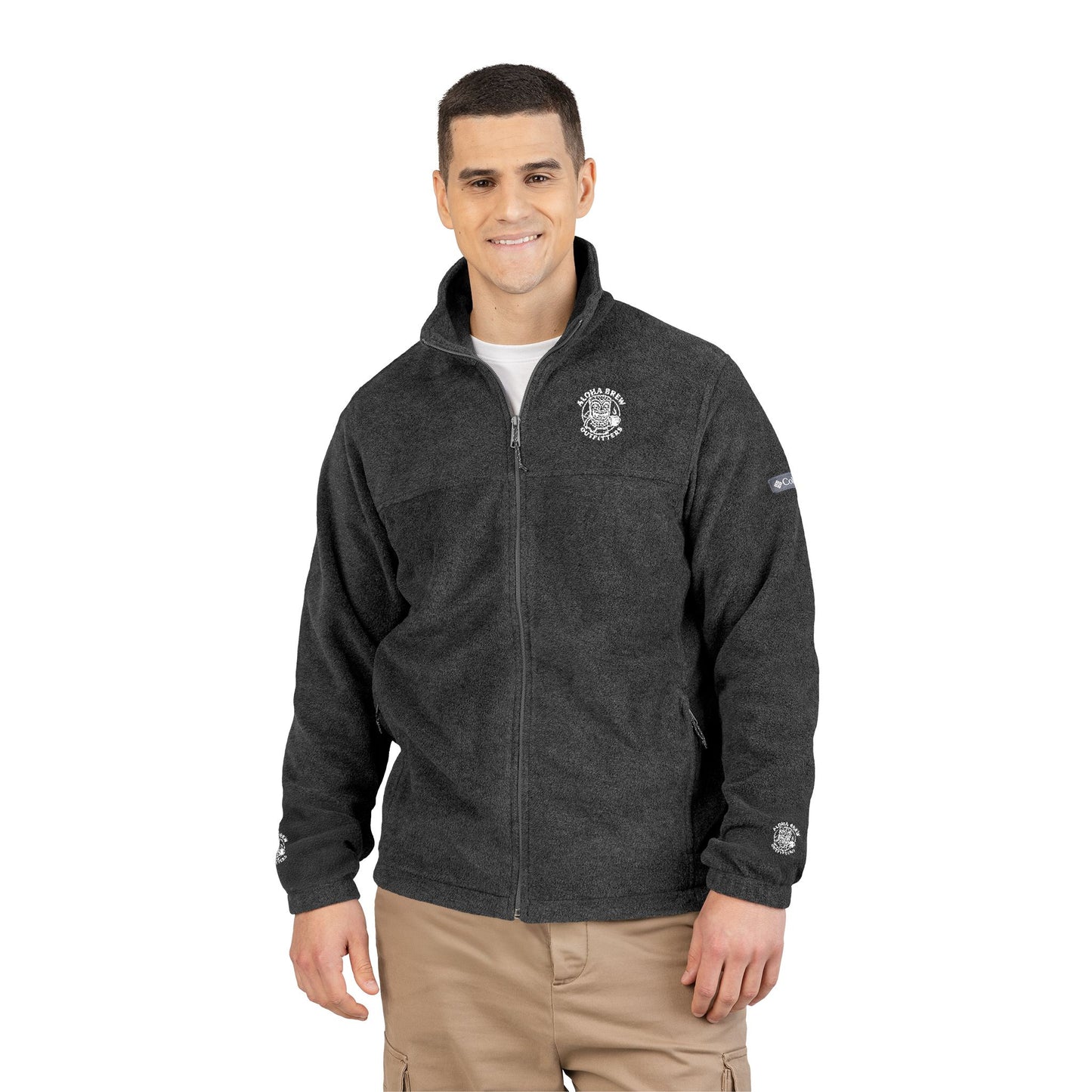 Embroidered Fleece Jacket — "Dream big, Act bigger" Chest & Back