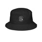 Black embroidered cotton bucket hat lifestyle angle