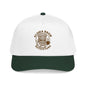 White and green cap with Aloha Brew Outfitters logo on a white background