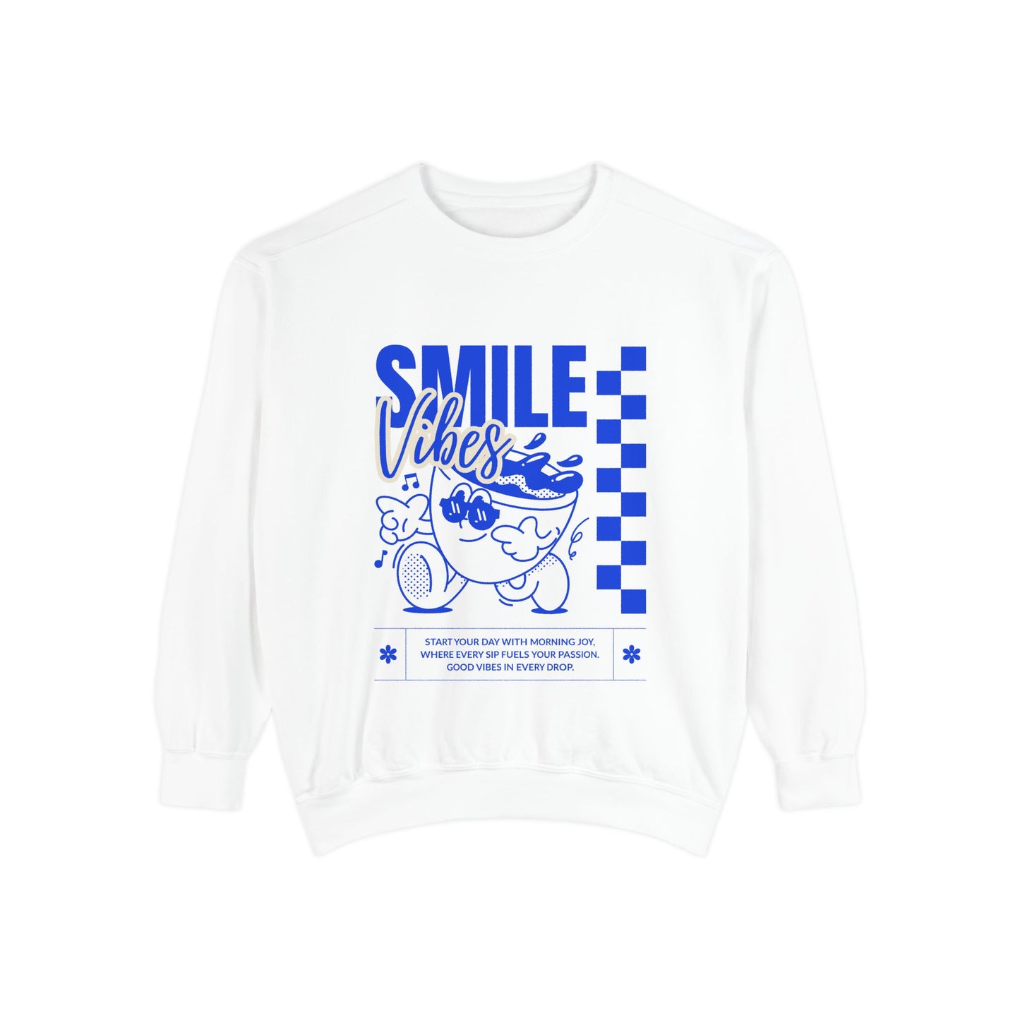 Smile Vibes Cartoon Crewneck Sweatshirt