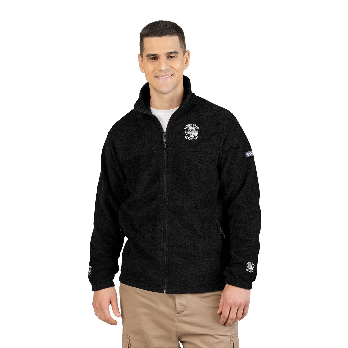 Embroidered Fleece Jacket — "Dream big, Act bigger" Chest & Back