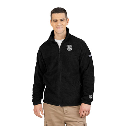 Embroidered Fleece Jacket — "Dream big, Act bigger" Chest & Back