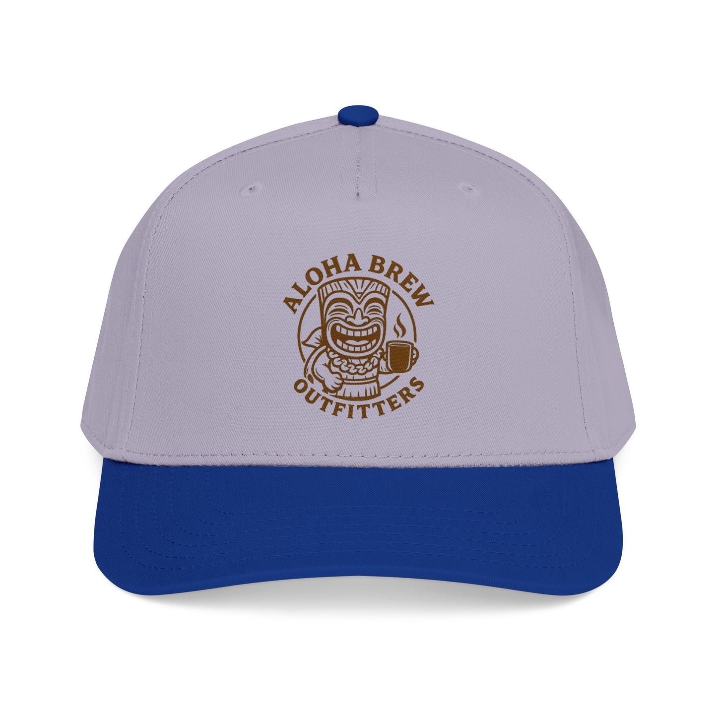 Adjustable two-tone cap back strap detail