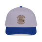 Adjustable two-tone cap back strap detail