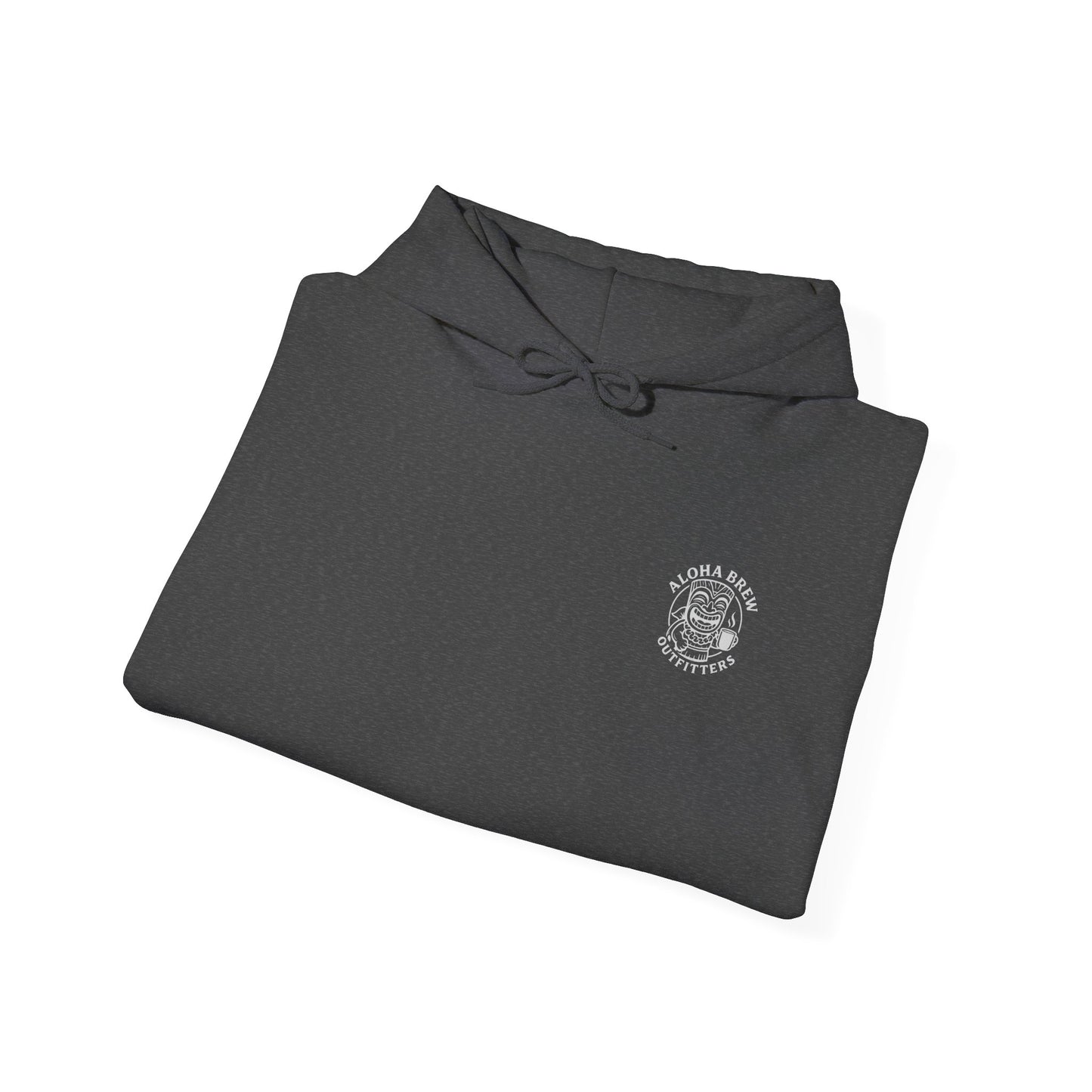 Folded black hoodie with logo