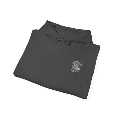 Folded black hoodie with logo