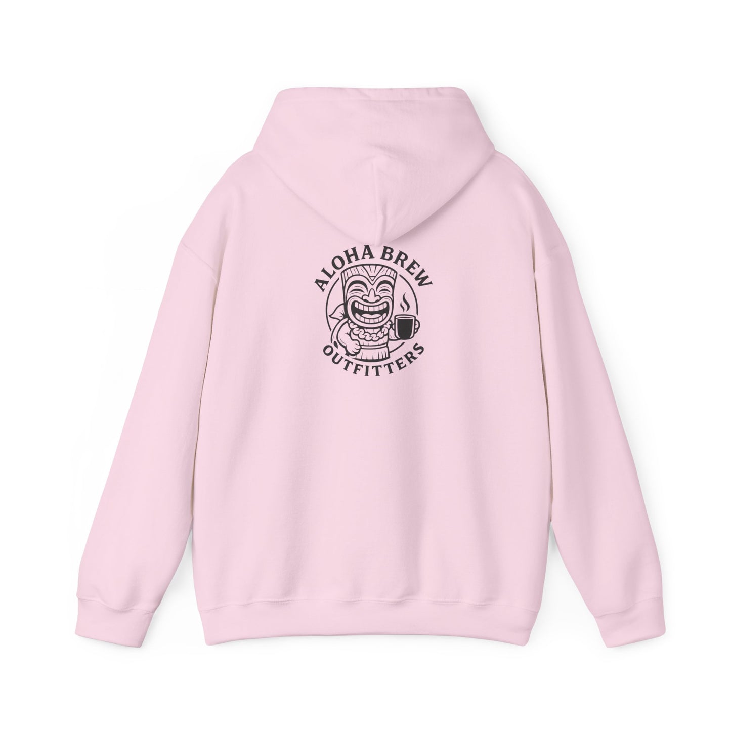 Pink hoodie with a design on the back 