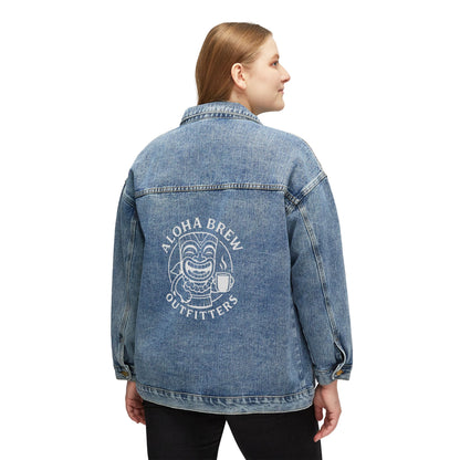 Women's Denim Jacket — Aloha Brew Outfitters Back Logo Jean Jacket
