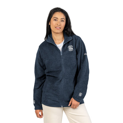 Embroidered Fleece Jacket — "Dream big, Act bigger" Chest & Back