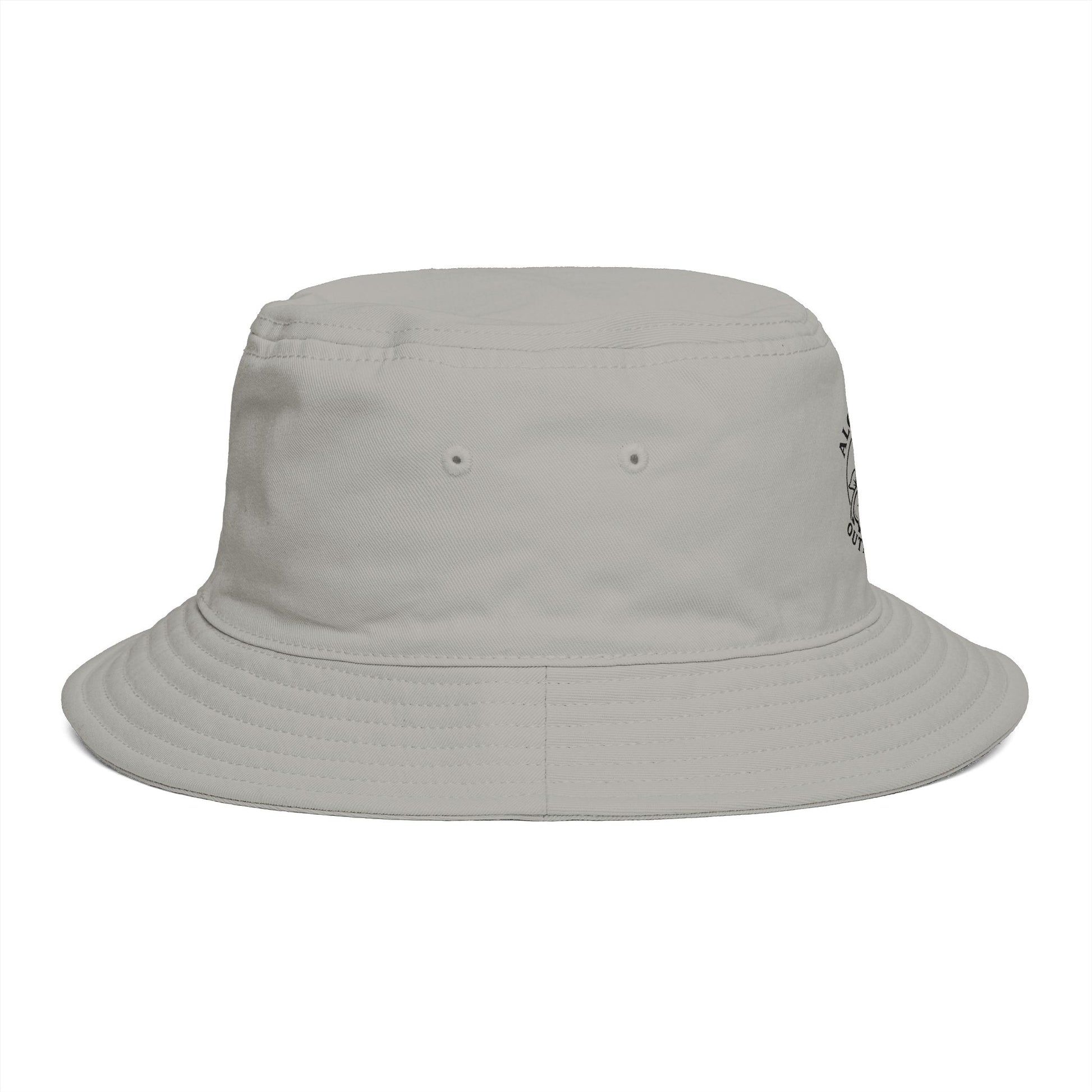 Neutral tone embroidered bucket hat collection