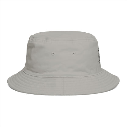 Neutral tone embroidered bucket hat collection