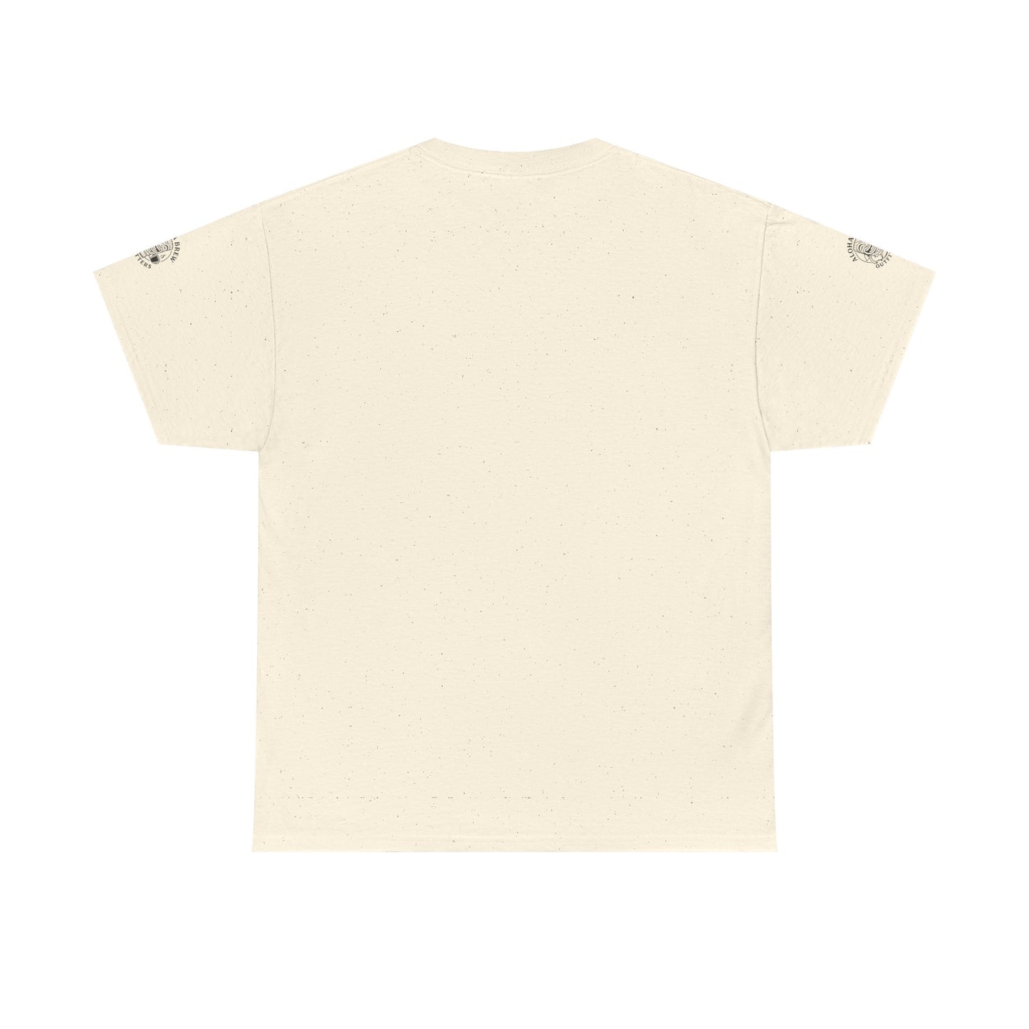 Beige t-shirt with brand logos 