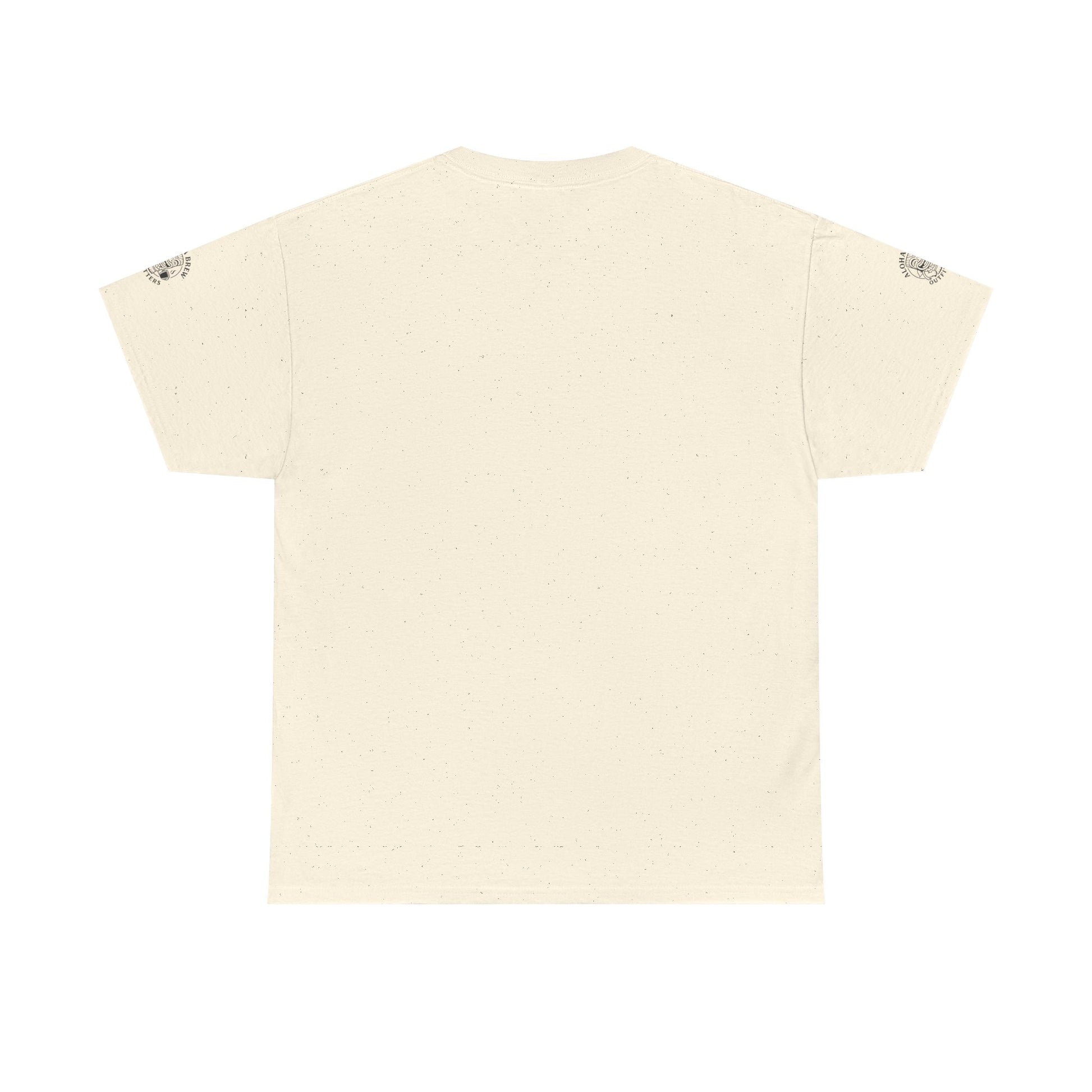 Beige t-shirt with brand logos 
