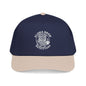 Navy and beige cap with Aloha Brew Outfitters logo on a white background