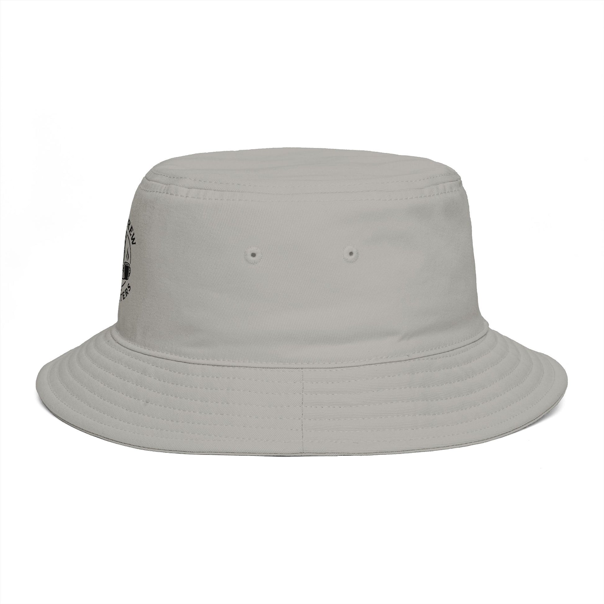 white bucket hat