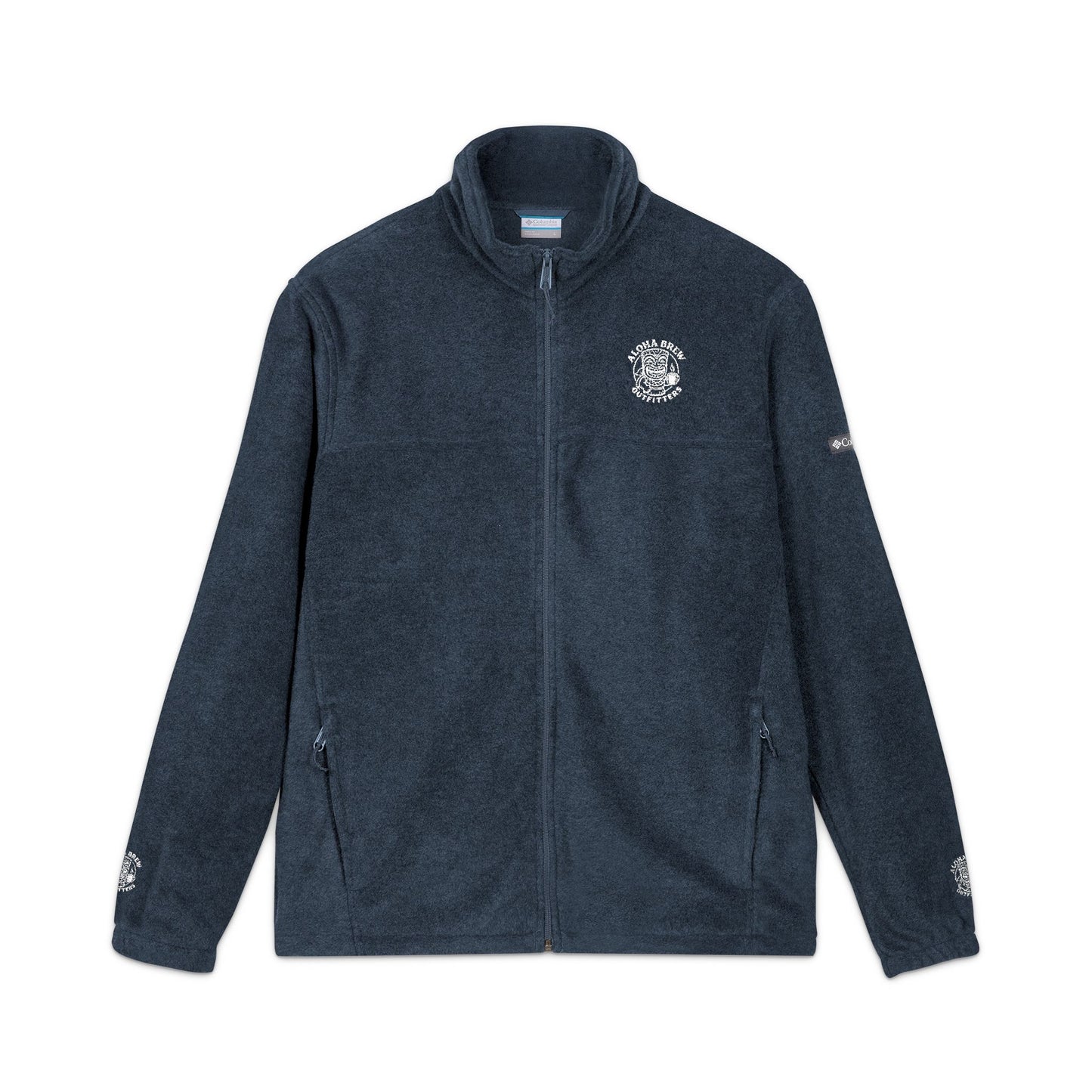 Embroidered Fleece Jacket — "Dream big, Act bigger" Chest & Back