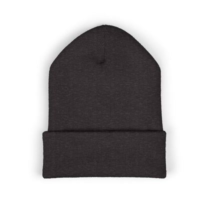 Soft unisex winter beanie side view