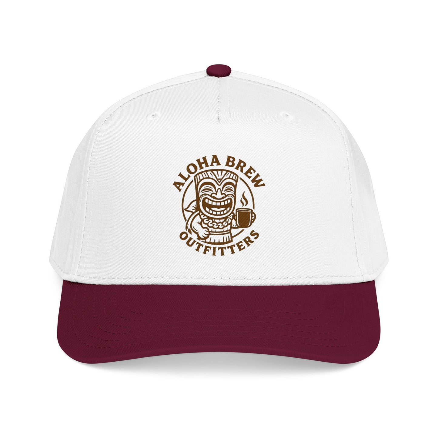Adjustable two-tone cap back strap detail
