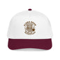 Adjustable two-tone cap back strap detail