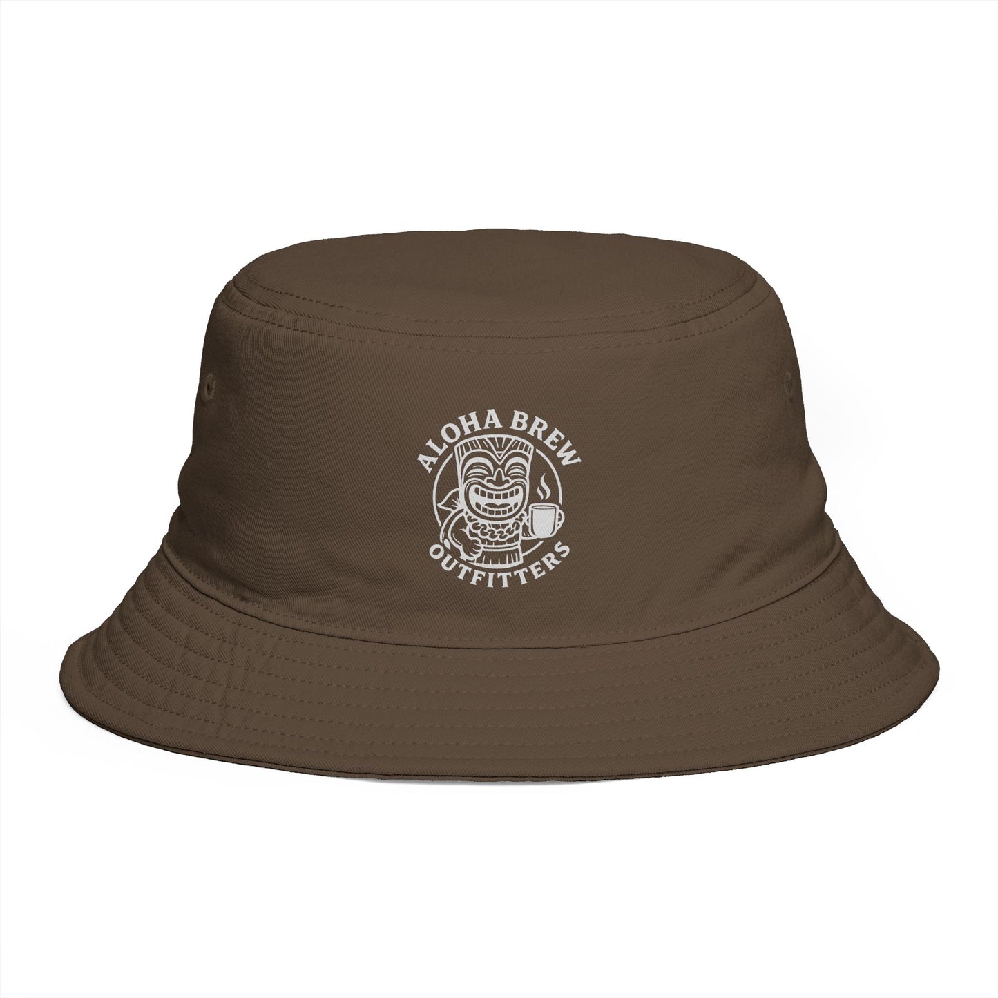 Aloha Brew Embroidered Bucket Hat – Premium Unisex Cotton Streetwear Hat