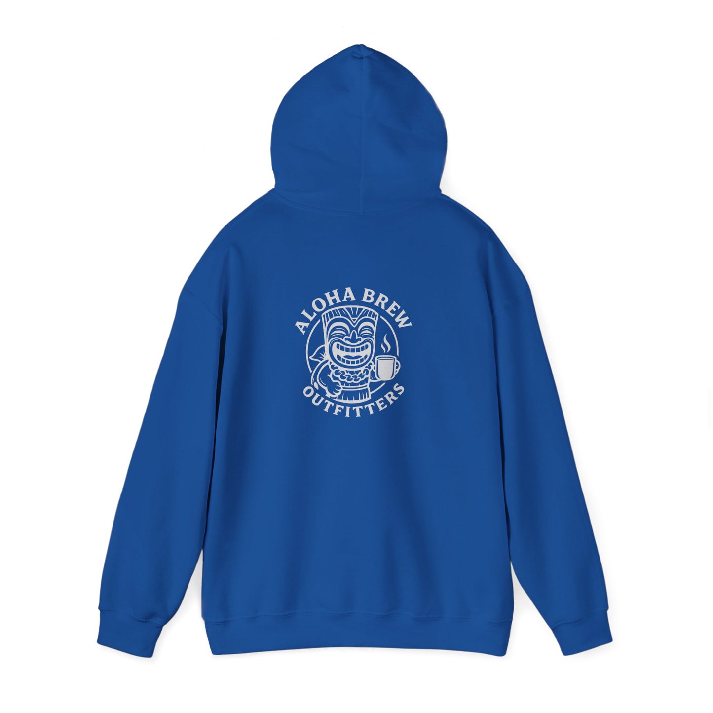 Blue hoodie with 'Pickleball Homie' text on the back against a white background