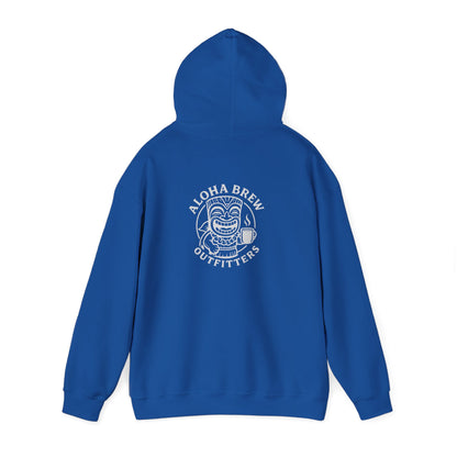 Blue hoodie with 'Pickleball Homie' text on the back against a white background