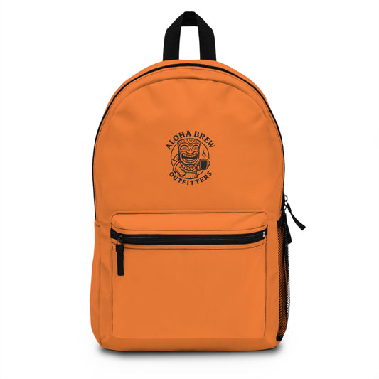 Lightweight Orange Tiki Backpack – Durable Everyday Travel & School Backpack