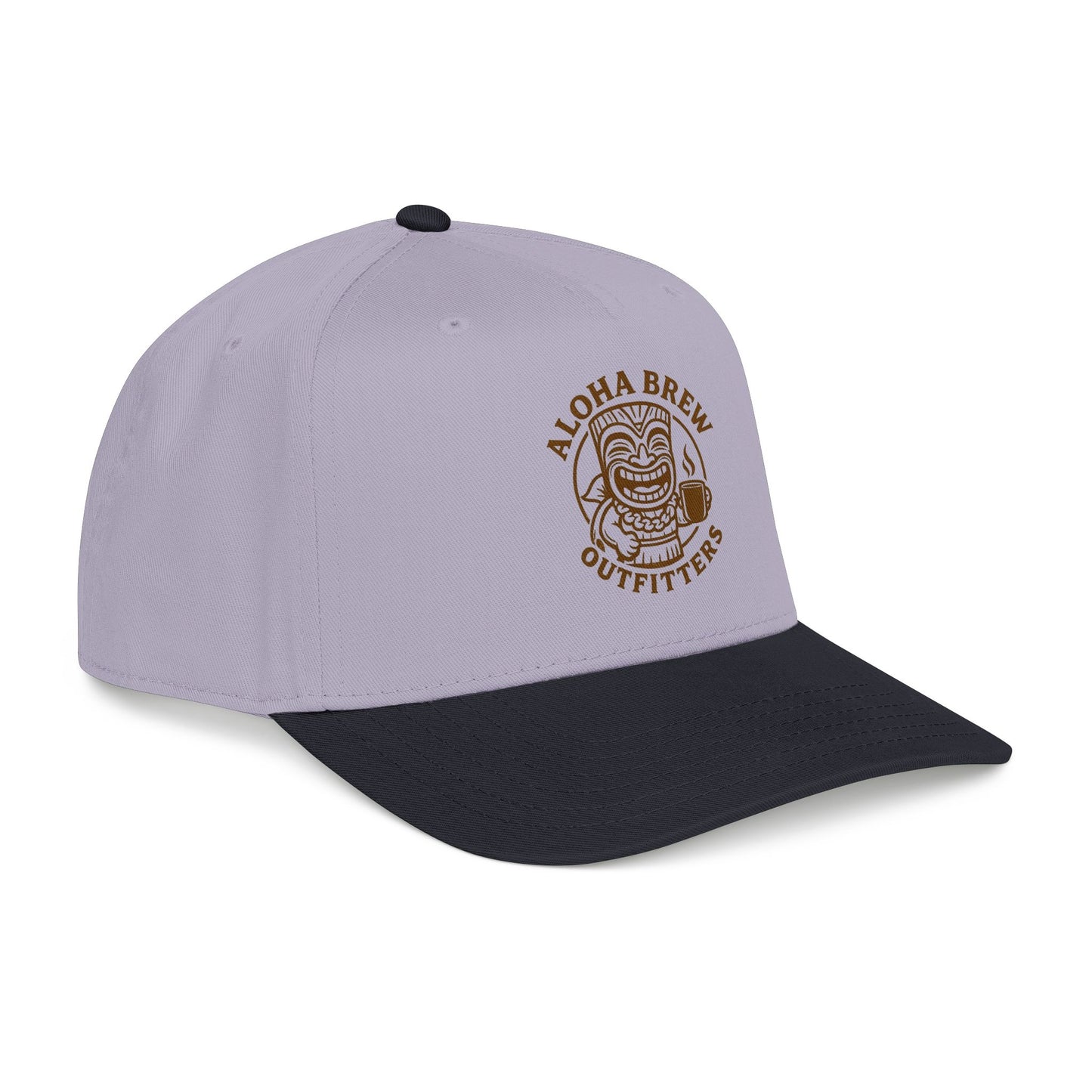 Premium embroidered logo baseball cap side angle