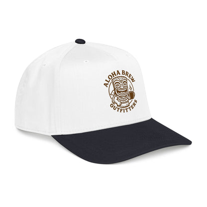 Premium embroidered logo baseball cap side angle