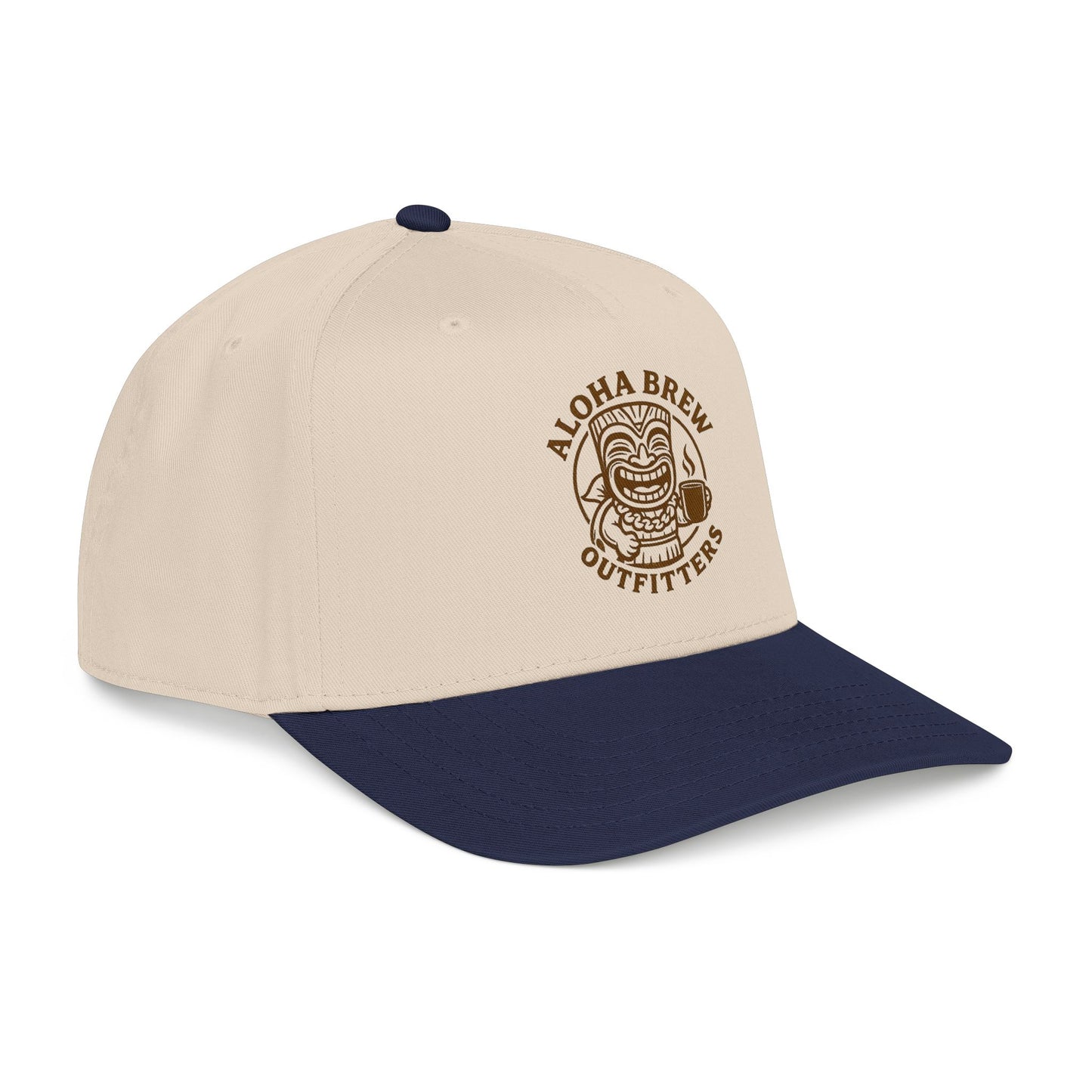 Premium embroidered logo baseball cap side angle