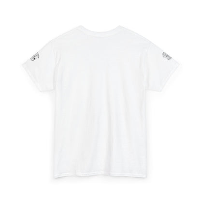 Lightweight white graphic tee summer casual outfit
