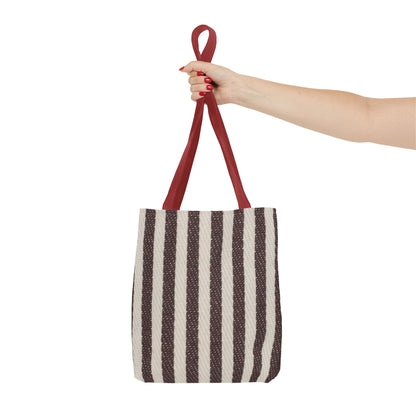 Striped Canvas Tote Bag – Lightweight Everyday Travel & Market Tote