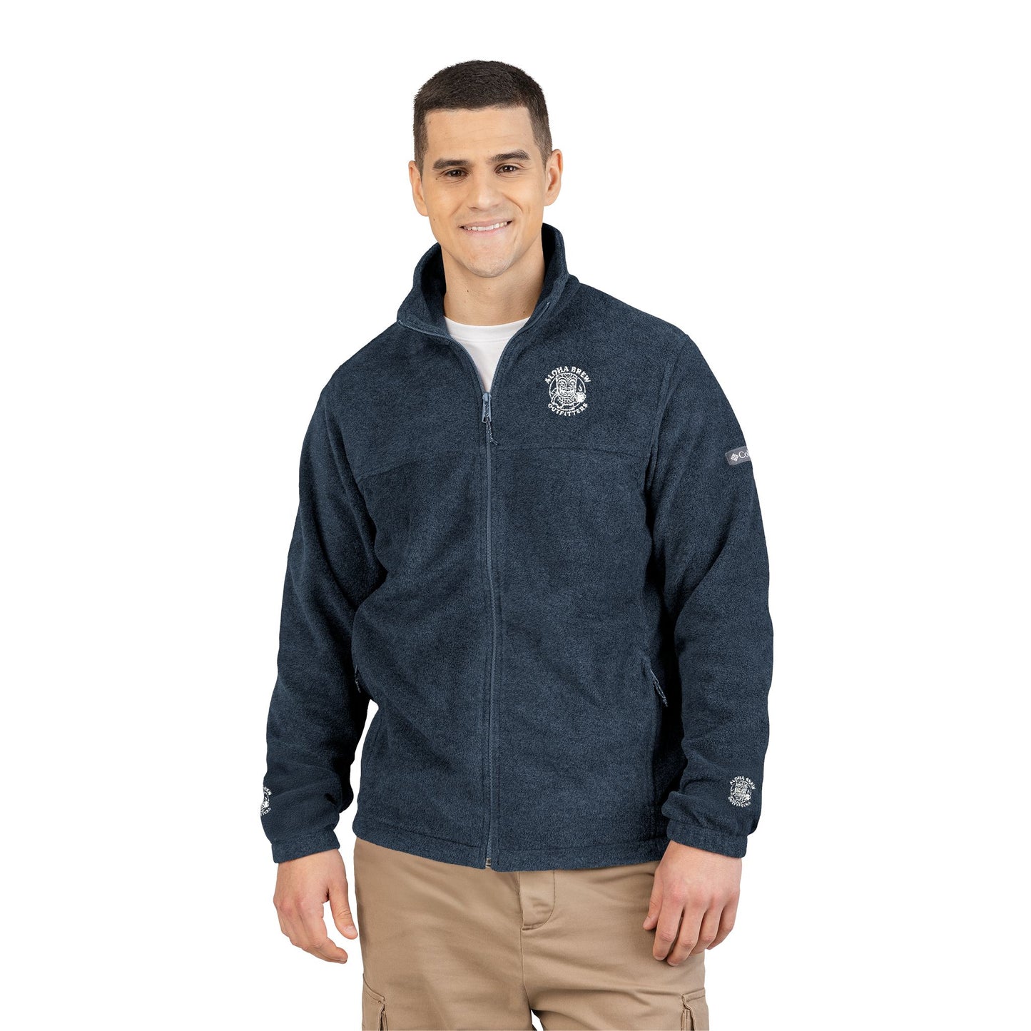 Embroidered Fleece Jacket — "Dream big, Act bigger" Chest & Back