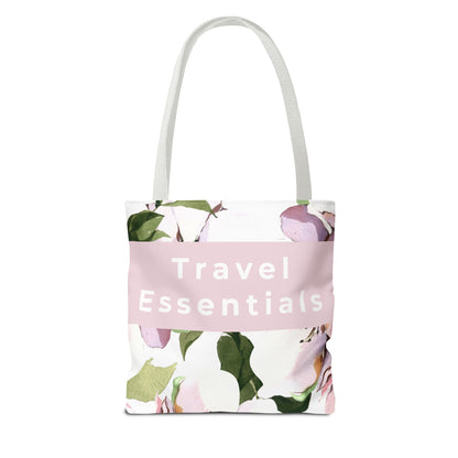 Stylish floral tote bag carried over shoulder for casual outings
