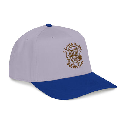 Premium embroidered logo baseball cap side angle