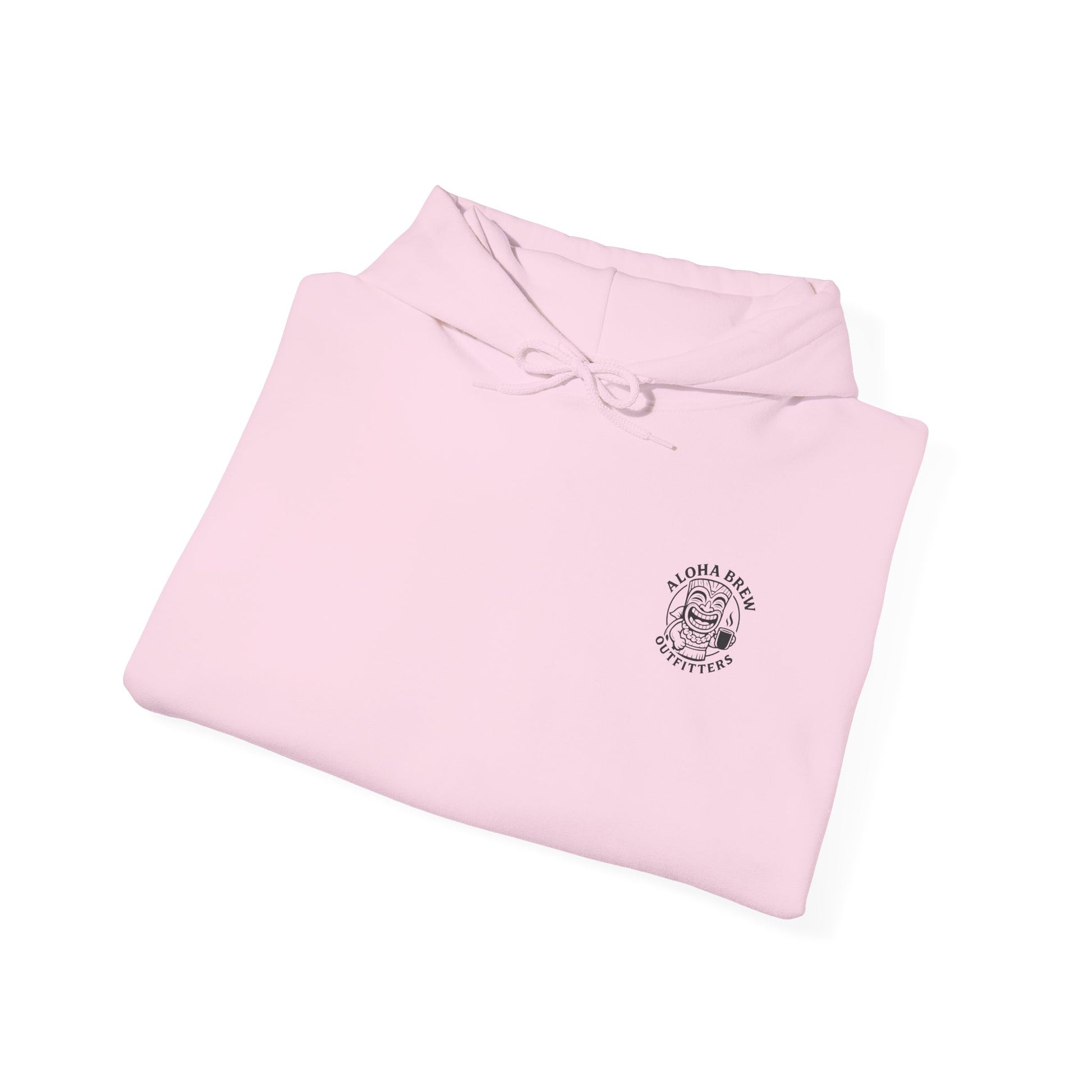 Folded pink shirt with a logo 