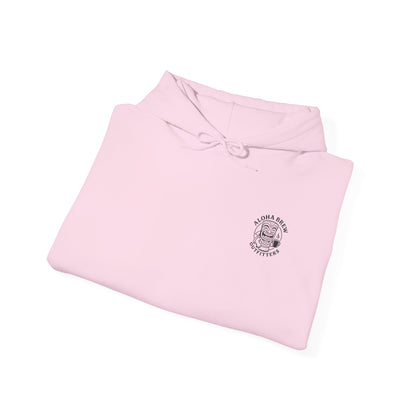 Folded pink shirt with a logo 