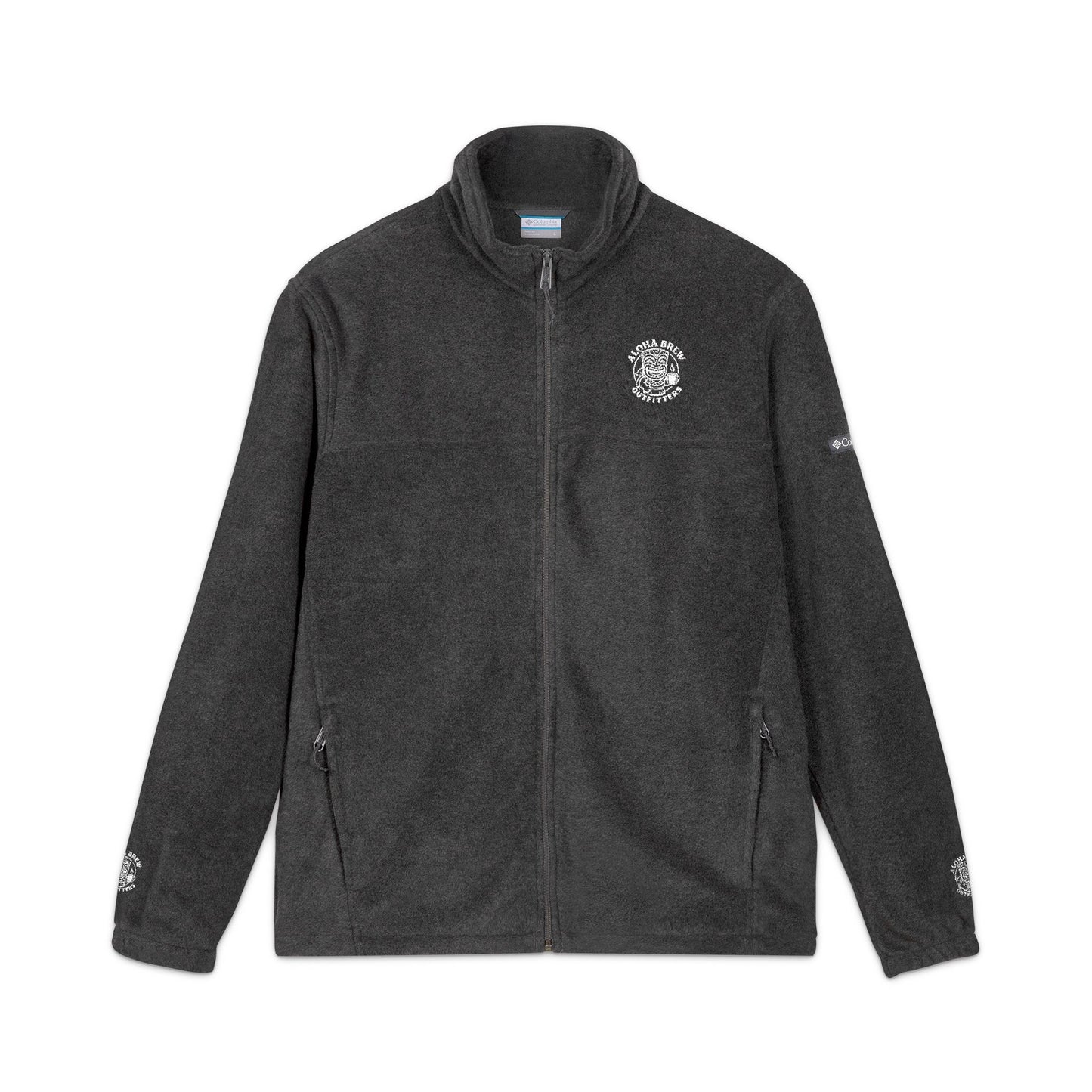 Embroidered Fleece Jacket — "Dream big, Act bigger" Chest & Back