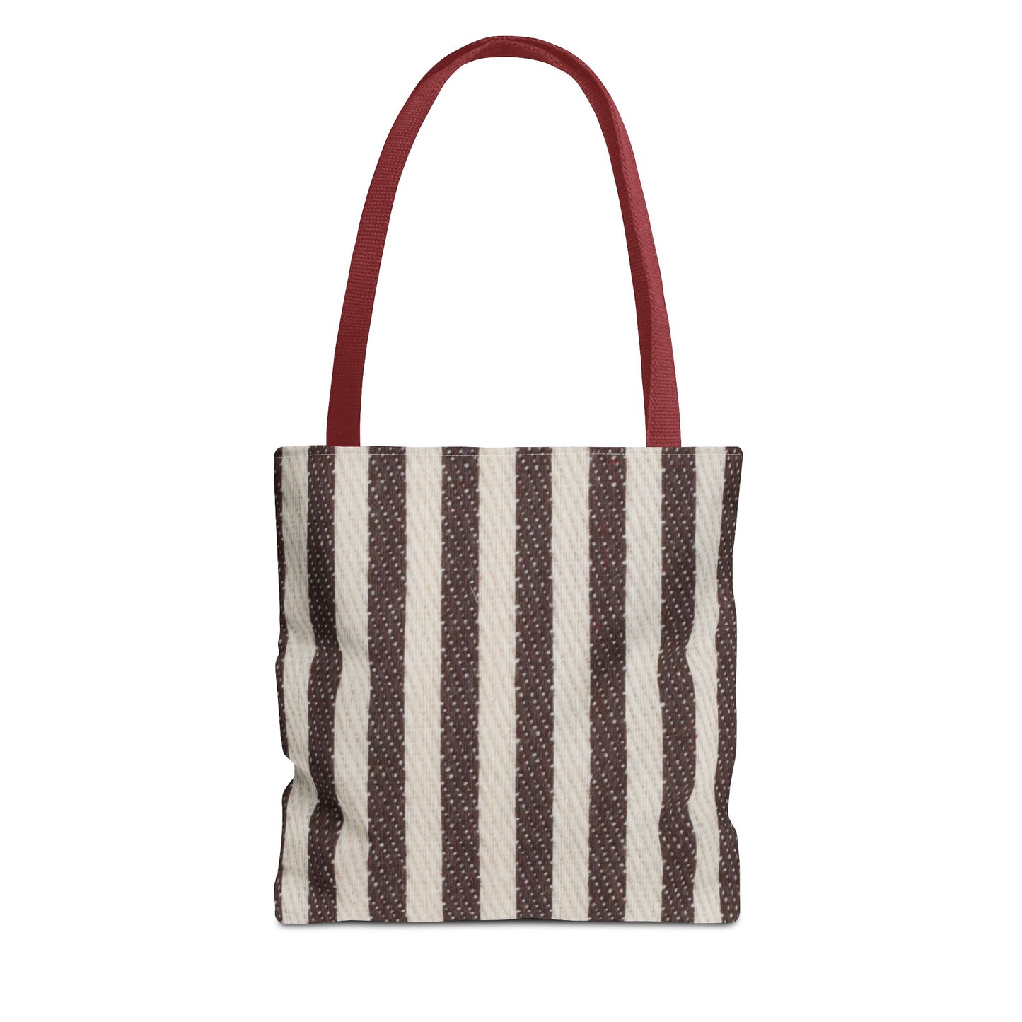 Neutral striped canvas tote bag for travel and casual outings