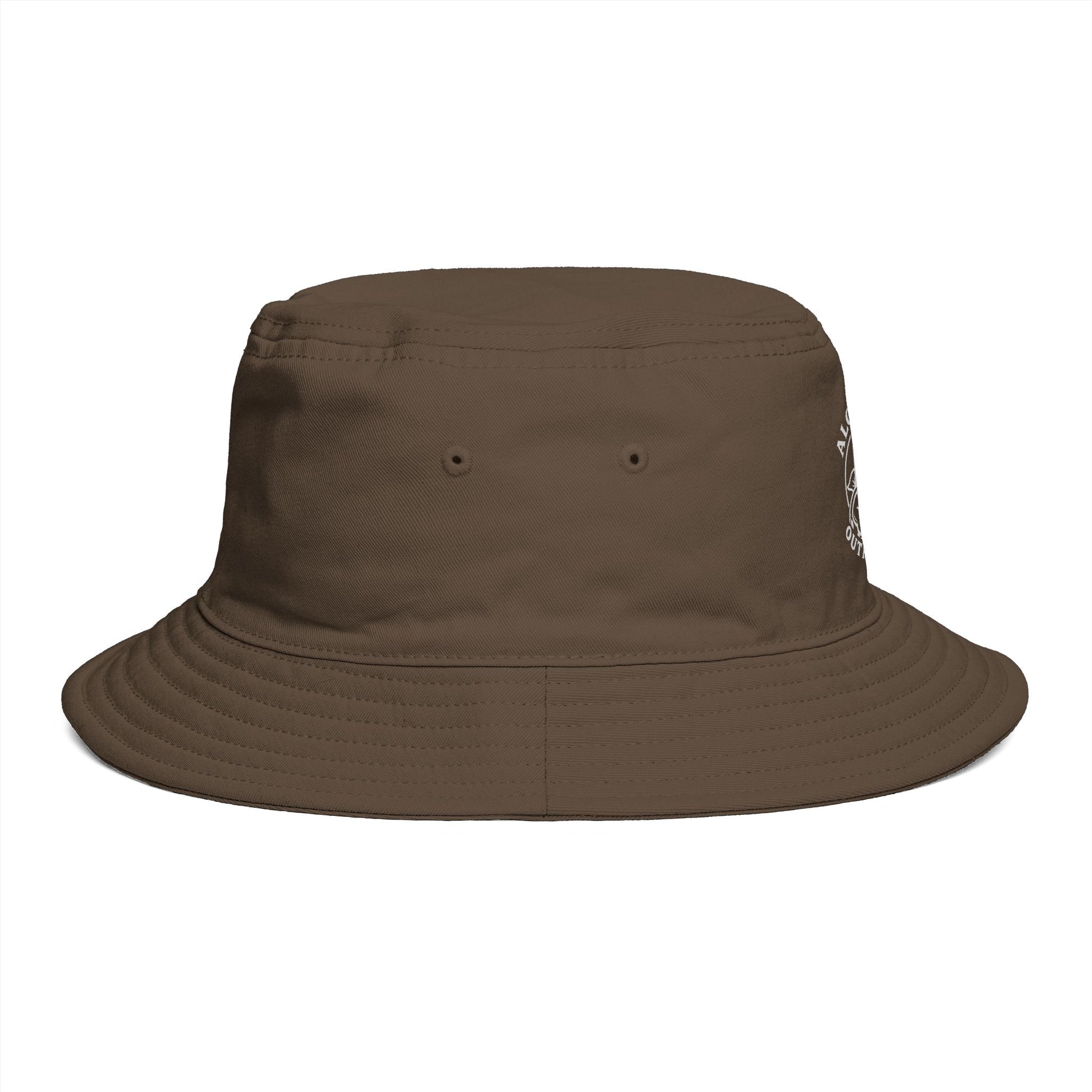 Neutral tone embroidered bucket hat collection