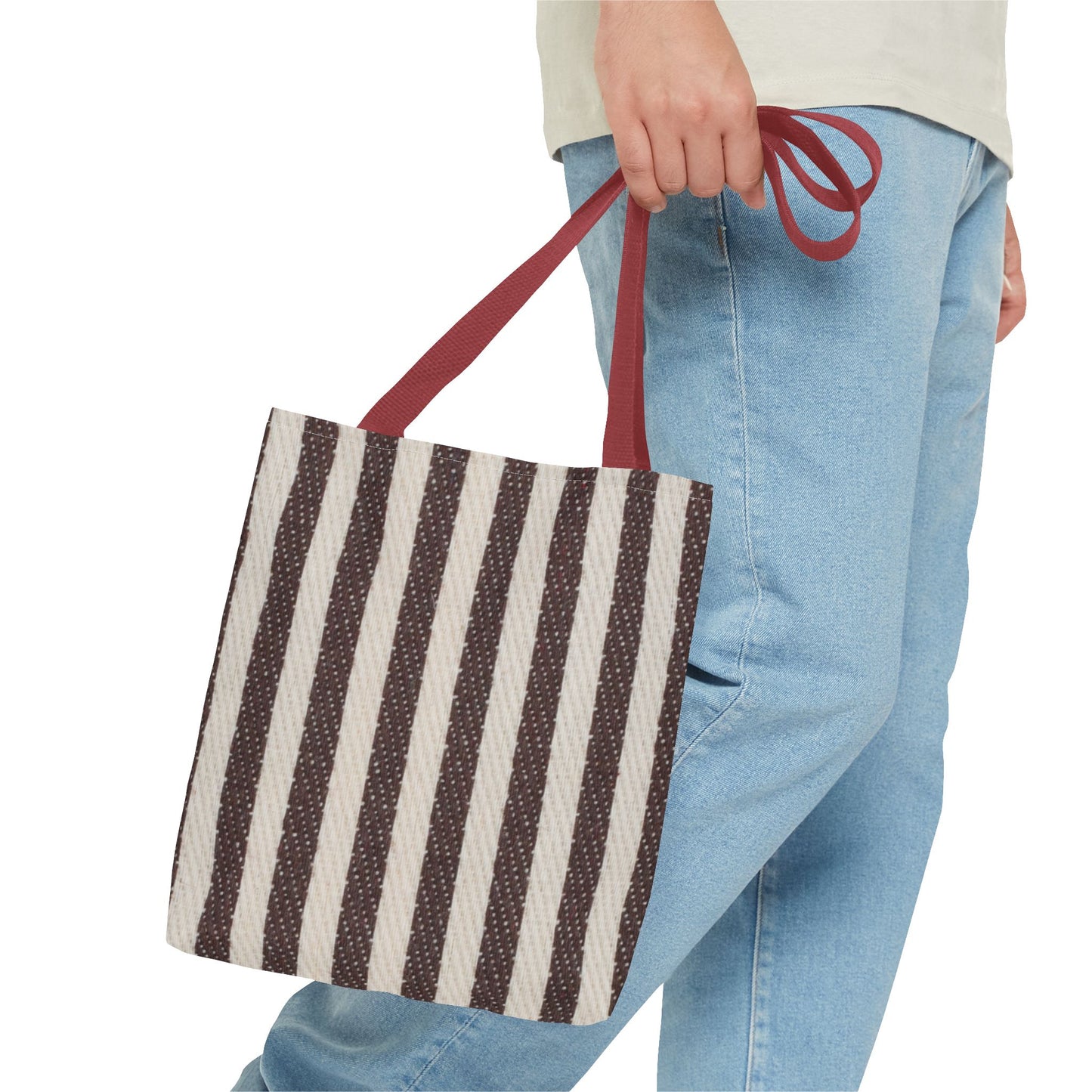 Striped Canvas Tote Bag – Lightweight Everyday Travel & Market Tote