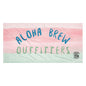 Soft Aloha beach towel with pastel design and logo front view
