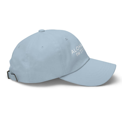Side angle of pastel dad hat with curved brim
