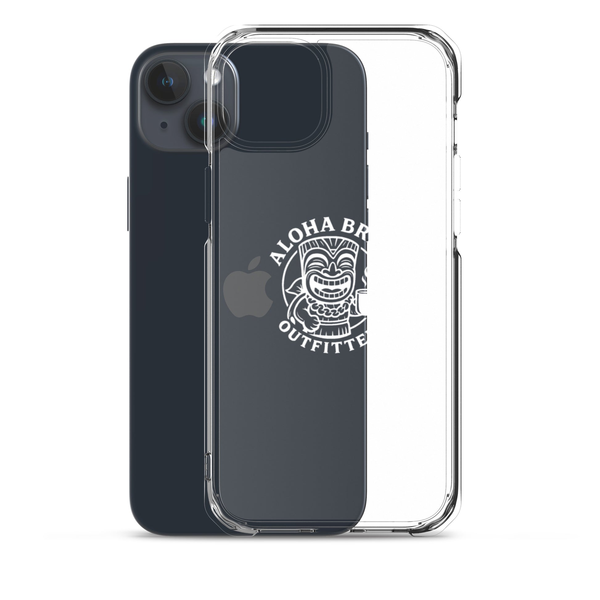 Transparent protective phone case with logo detail