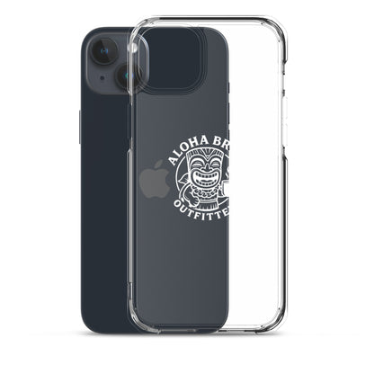 Transparent protective phone case with logo detail
