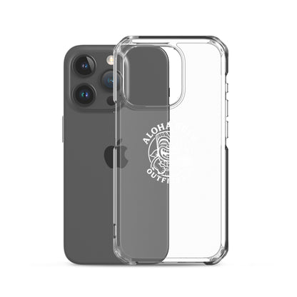Matte black iPhone case with Aloha Brew logo