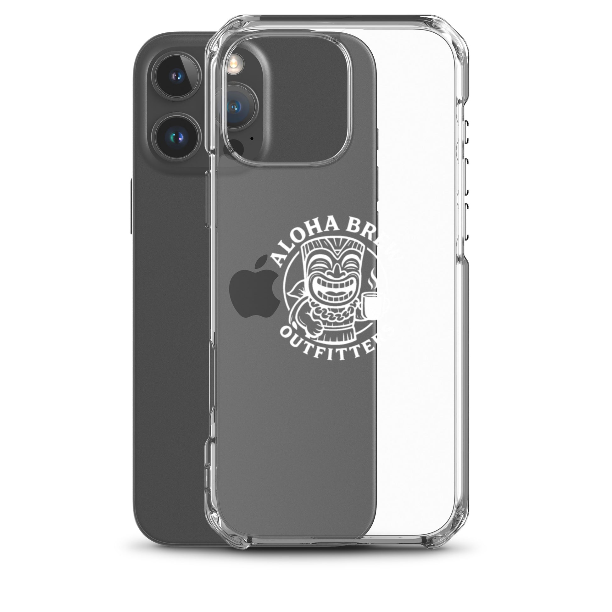 Transparent protective phone case with logo detail