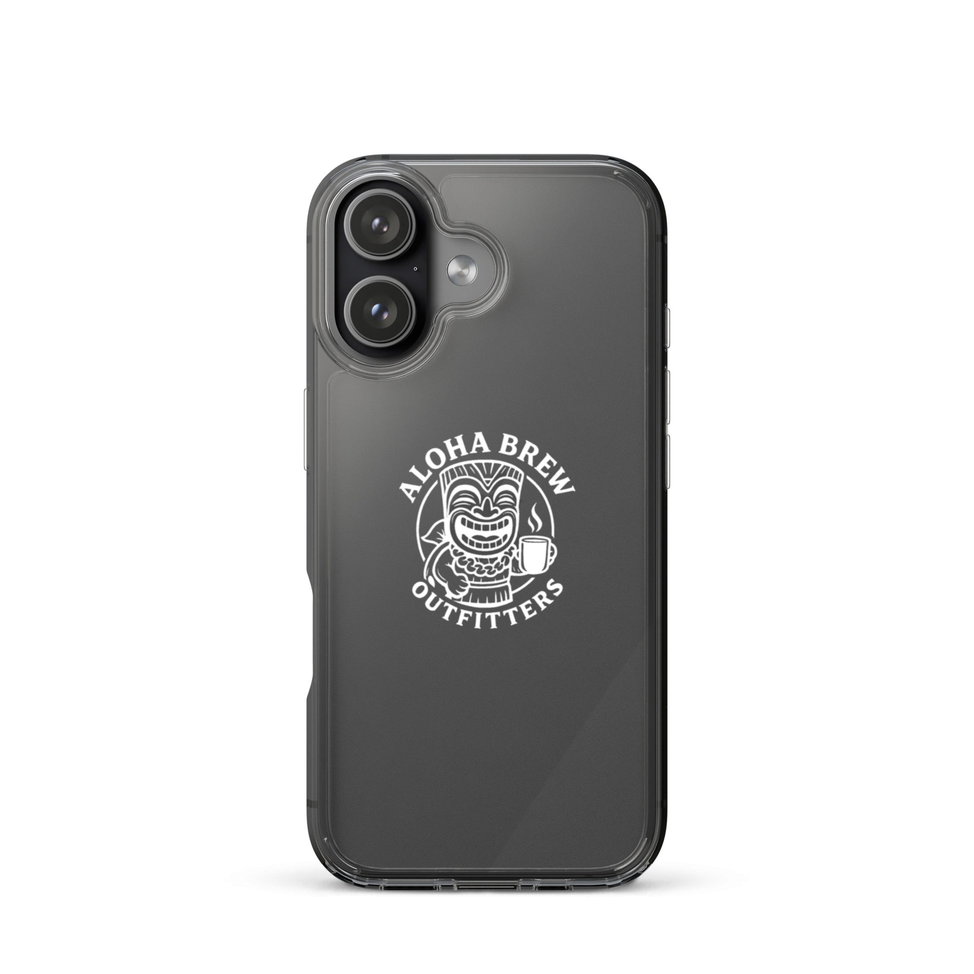 Transparent protective phone case with logo detail